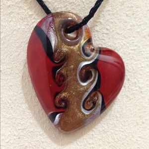 Glass heart pendant FREE